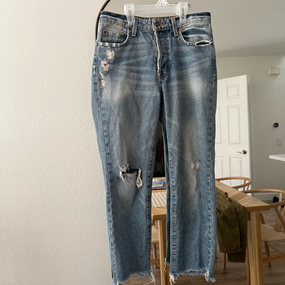 CARMAR HIGHWAISTED CROPPED DENIM